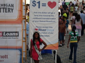 Jessica at the entrance of River Days. Had a blast