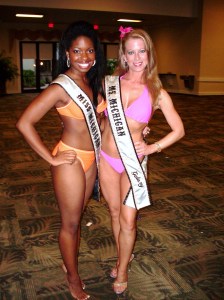 Holly, Ms. Michigan and I at Swimsuit Photo Shoot