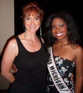 Valerie Hayes, Host/ Pageant Consultant/ Radio Personality and I after prelims